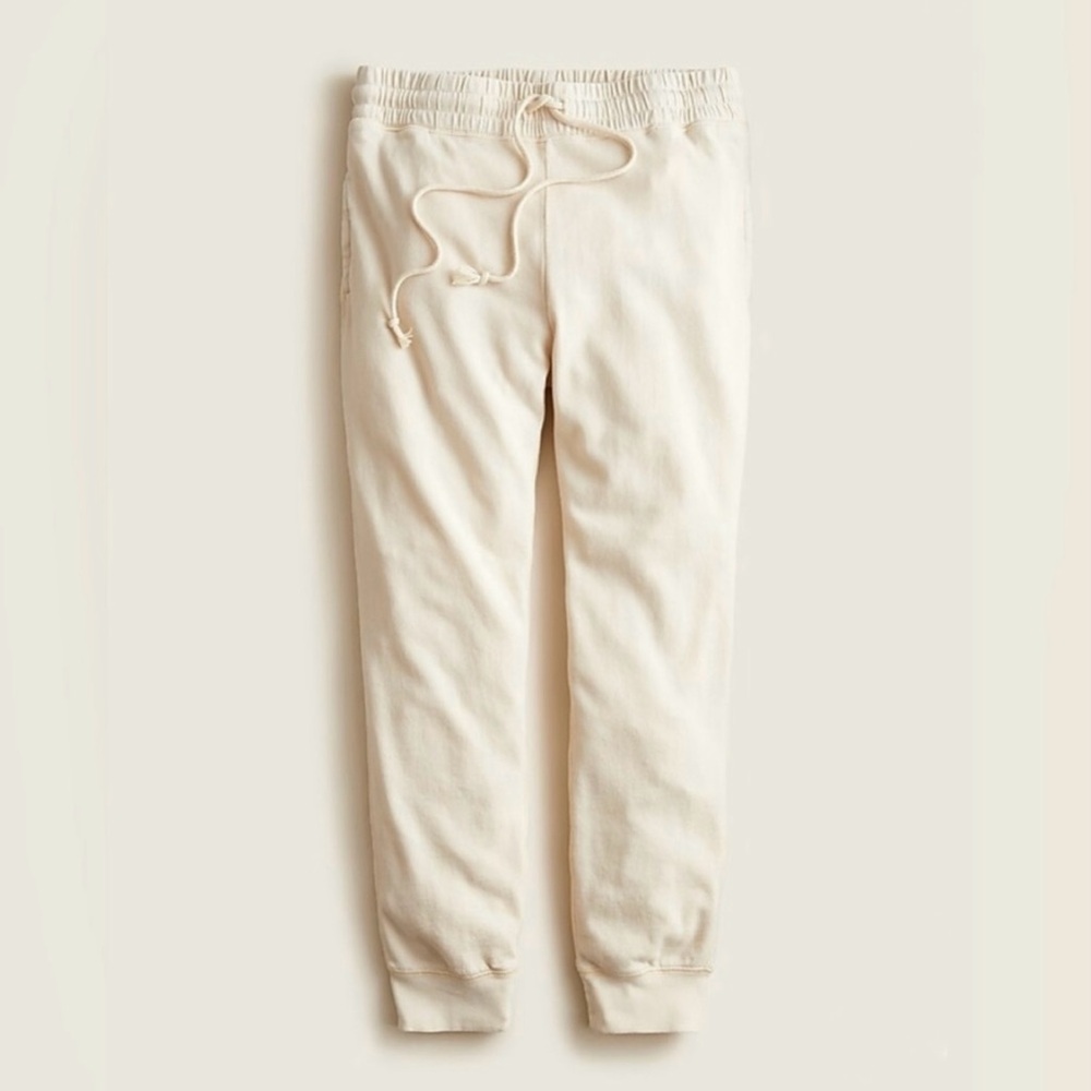 J. Crew Magic Rinse Jogger Pant in Dusty Ivory